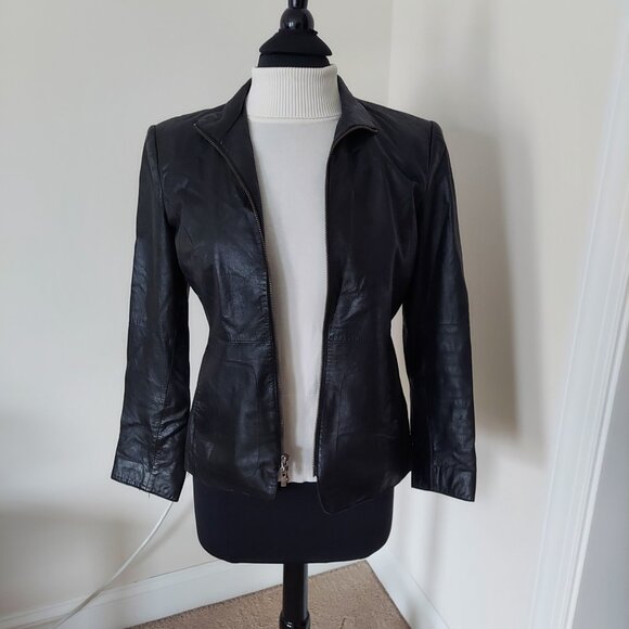 Classiques Entier genuine leather zipped jacket. Size S. - Picture 2 of 4